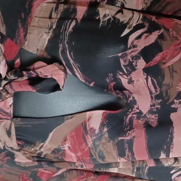 NWT Evri Pink/Brown Fit & Flare Midi Dress 4X - Picture 3 of 9